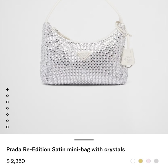 Prada Crystal Bag Re Edition 2000 White Satin - Picture 10 of 10